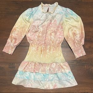Amanda Uprichard long sleeve pastel dress
